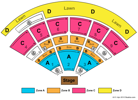 Isleta Amphitheater End Stage Zone Seating Chart